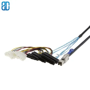 

Internal HD Mini SAS SFF-8644 to 4 x SFF-8482 Cable with SATA Power