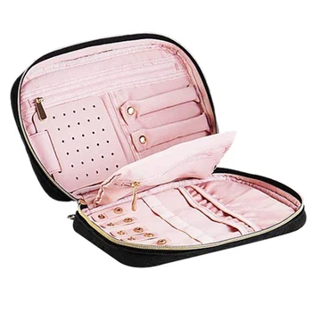 

Hot kf-Jewelry Storage Box Travel Jewelry Bag Women's Necklace, Earrings, Rings, Bracelet Jewelry Bag