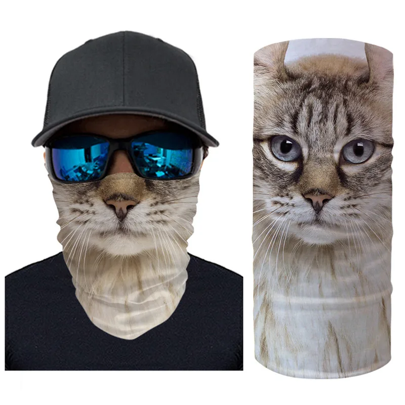 

Magic Scarf Cat Pattern Unisex Polyester Bandana Outdoor Headband Neck Gaiter Beanie Anti Dust Windproof Scarf Wristband Bufanda