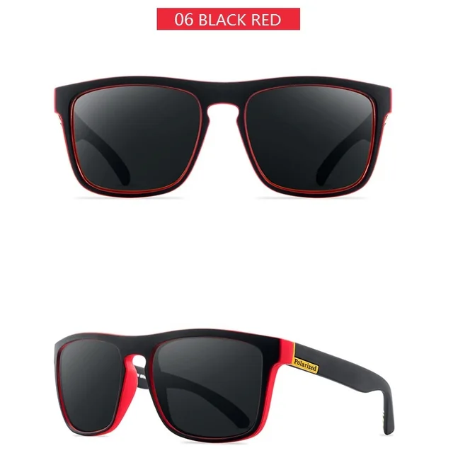 Oversized Polarized Sunglasses Men Women Sports Square Driver's Sun Glasses For Man Female Brand Design Shades Oculos De Sol UV 06 BLACK RED