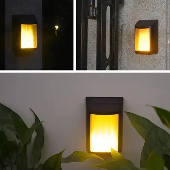 

Solar Flickering Flames Lights LED Waterproof Solar Lighting Lamps Outdoor Decoration Night Courtyard Light For Garden Wall M4R7