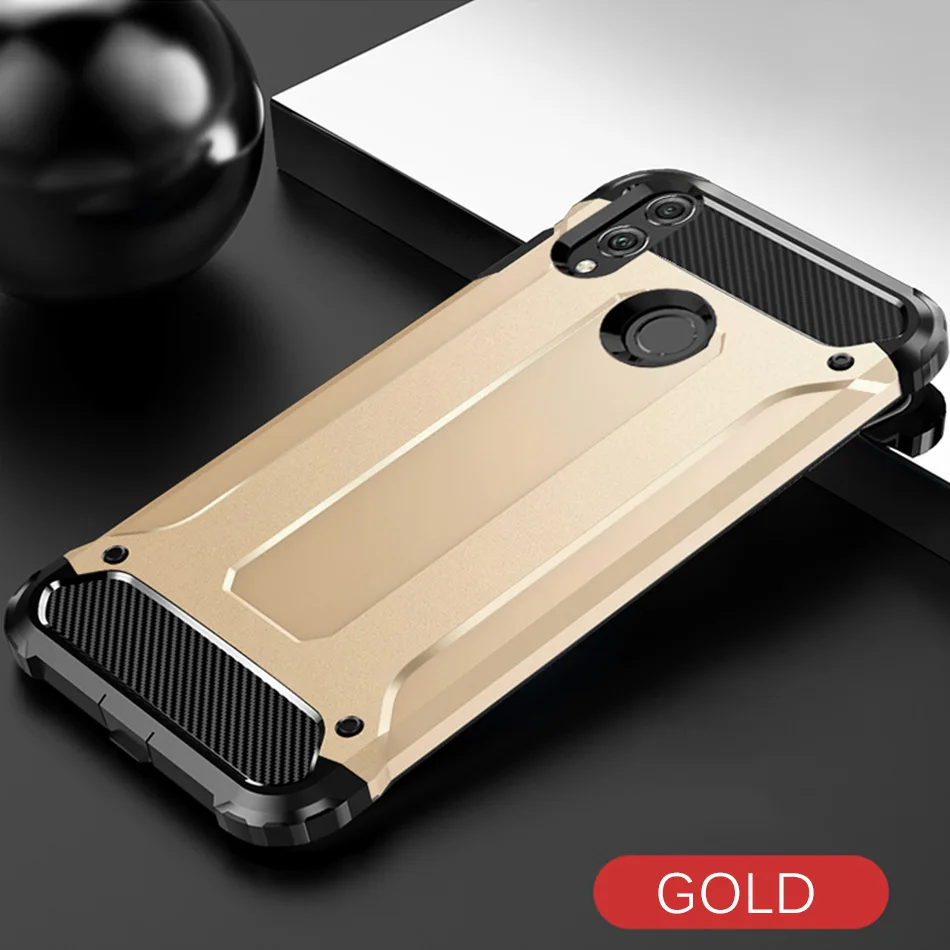 Gold Броня противоударный защитный чехол класса люкс чехол для huawei Honor 20 Pro 7a 7c 8X 10i силиконовые чехлы для телефонов для Honor 10 9 Lite мягкий чехол - Цвет: Gold
