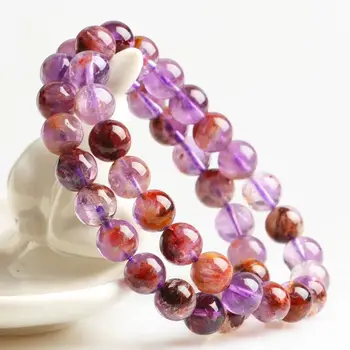 

Drop Shipping Women's Crystal Bracelets Purple Pink Crystal Round Beads Bracelets Gift for Female's Fine Jewelry