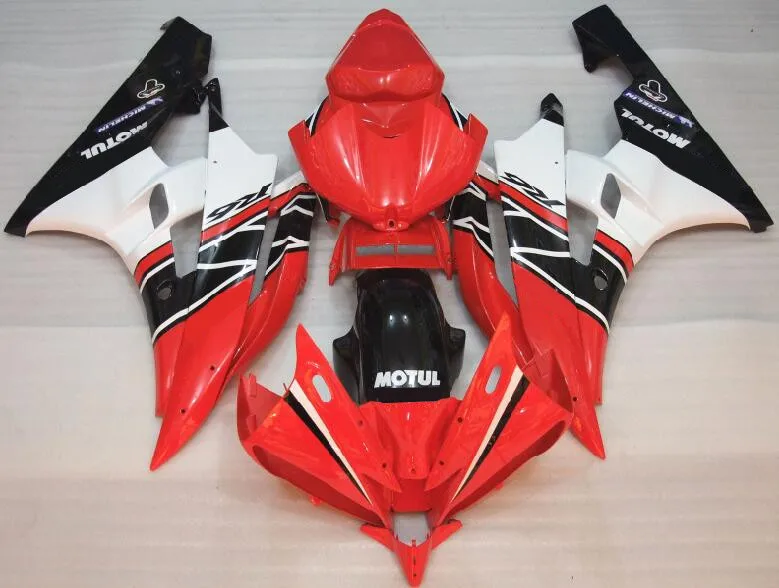 Новые ABS полные комплекты обтекателей подходят для YAMAHA YZF-R6 2006 2007 Обтекатели набор YZF1000 YZF R6 06 07 корпус инжектора части красный черный белый