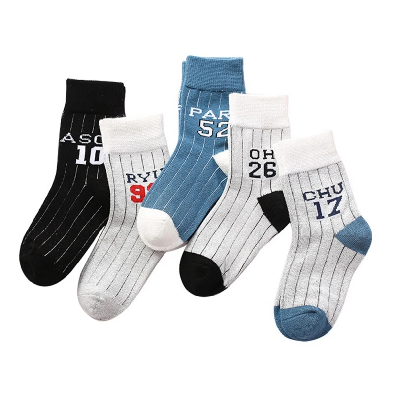 

Winter Spring 5Pairs Baby Kids Boys Cute Cartoon Socks Newborn Infant Toddler Soft Cotton Sock Comfortable Ankle Socks For 3-15Y