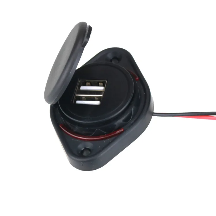 

3.1A Dual USB Charger Power Socket Adapter Charging Panel Mount fit for 12-24V Motorbike Car Boat ATV UTV Camper Caravans