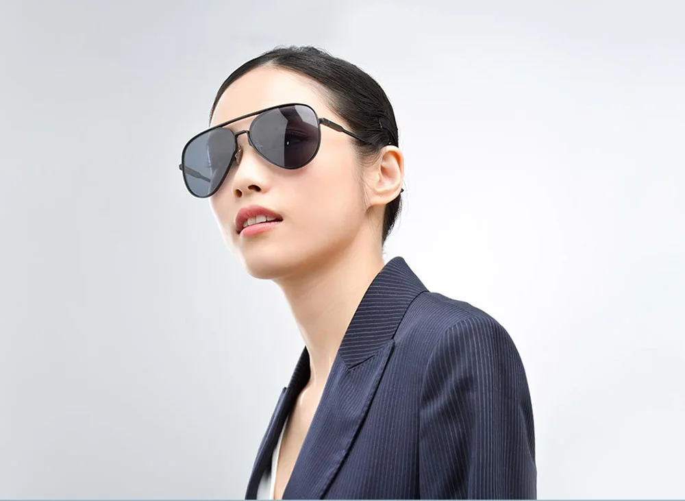 Original Xiaomi Mijia Polarized Sunglasses Classic SquarePilot Sunglass lens self-repair slight scratch Anti-UV for Man Woman (28)