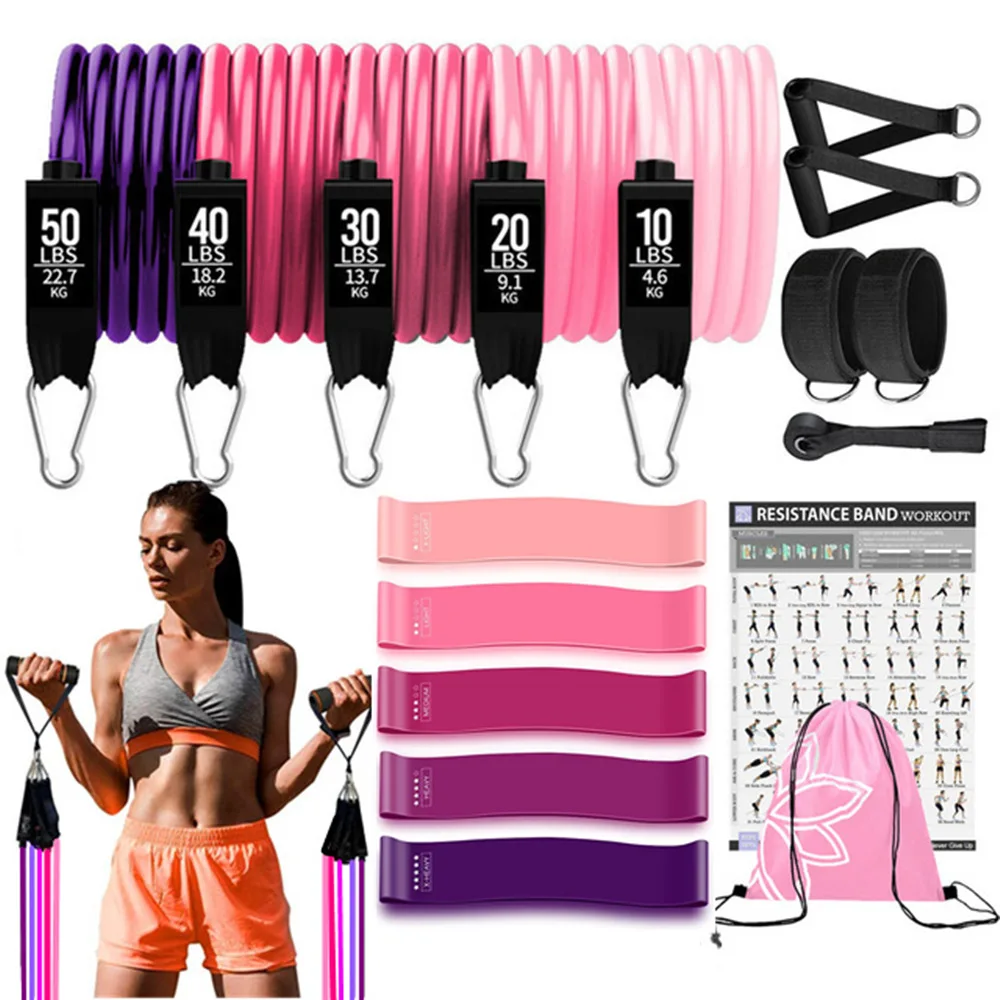 Resistance Bands for Women At Home Workout Exercise Set Training Resistance  Loops Bands for Firming,Toning,Slimming Abs and Body