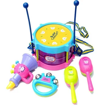 

New Arrival 5PCS Unisex Boy Girl Drum Musical Instruments Drumstick Kids Toy Infant Educational Learning Toys Birthday Gifts