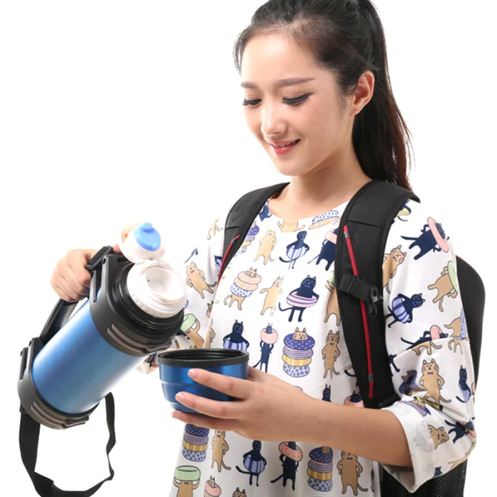 Insulated Water Bottle Stainless Steel 2L Double Walled Mug Flask for Outdoor Travel Hogard
