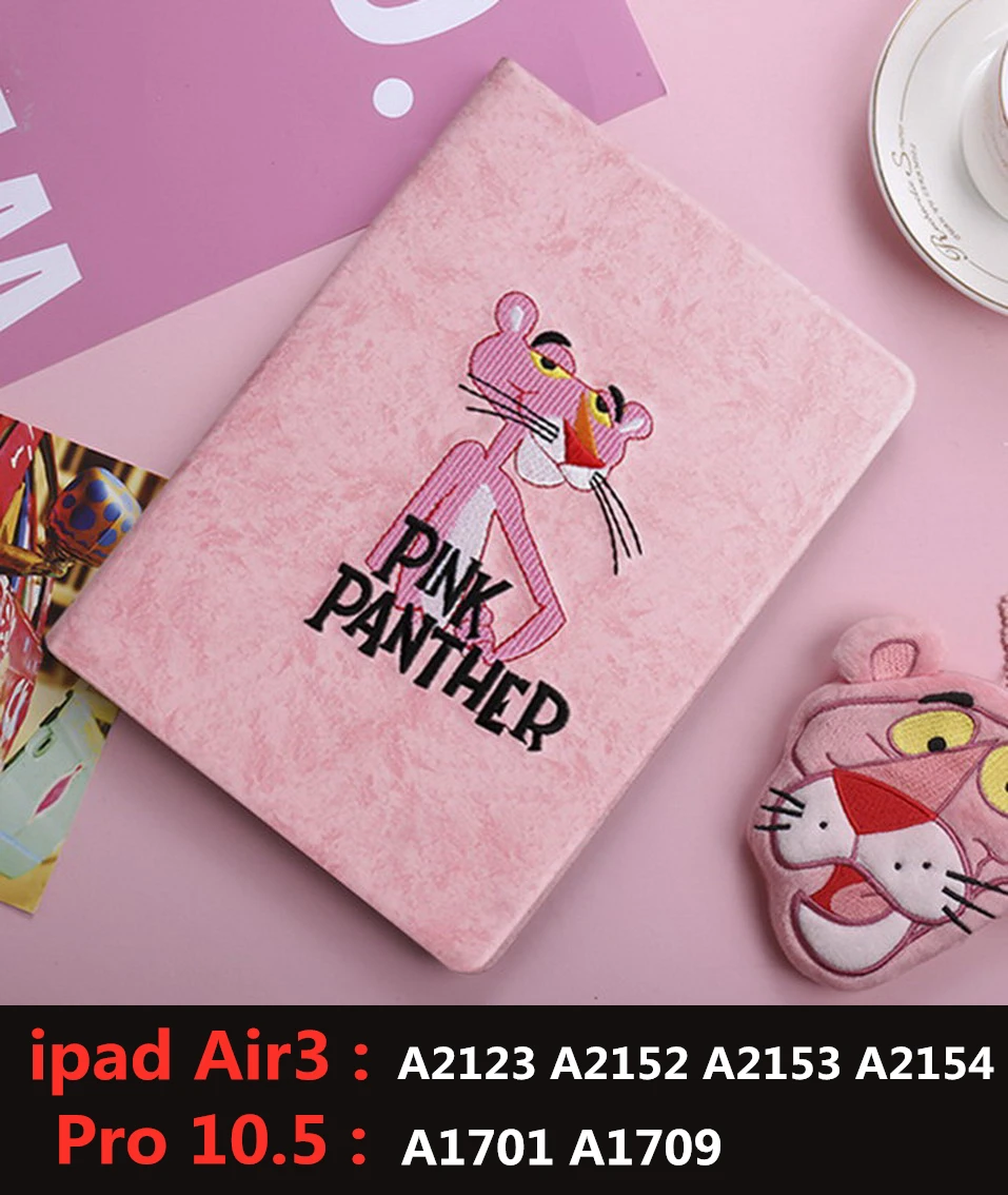 leopard Ban 10.5 3D с вышитыми героями мультфильмов чехол для нового ipad 9.7inch '3/2/1'mini123/45/для ipad 234 Pro9.7 Искусственная кожа умного сна - Цвет: leopard Ban 10.5