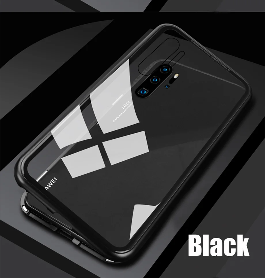 360 Полный Магнитный чехол для huawei Honor P30 mate 20X20 10 P20 lite pro V20 V10 Магнитный адсорбционный металлический корпус