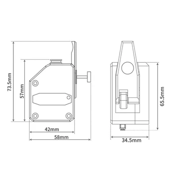 

Transparent 3D Printer BMG Dual Drive Extruder 3:1 Reduction Ratio Extruder CR10 Q9QC