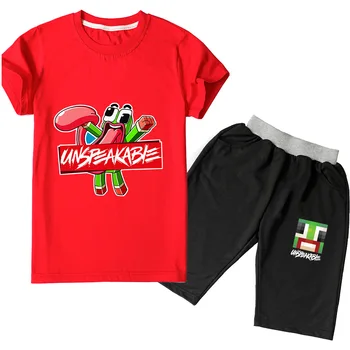 

UNSPEAKABLE Children's Sets Summer Short Sleeve boys clothes set cotton girls clothes two-Piece body suit quality kids clothes