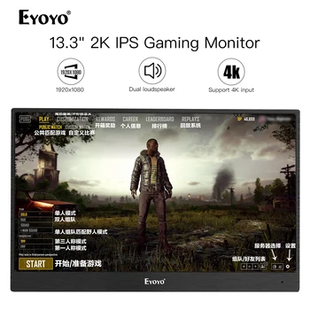 

Eyoyo EM13N Portable Monitor 13.3” LCD Type-C Hdmi gaming monitor ips 1080p FHD display for PS4 Laptop Xbox Switch Pc with Case