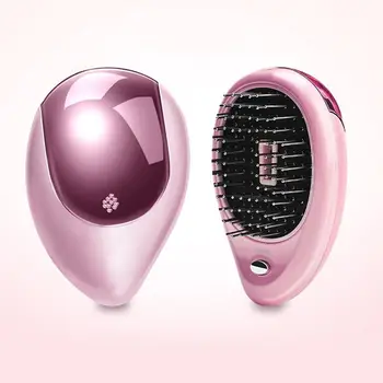 

Portable Electric Hair Ionic Brush Hair Straightener Brush Negative ion comb Anti-static Vibrating Massage Mini Hair comb