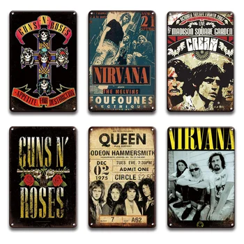 Rock N Roll Ledged Vintage Plates