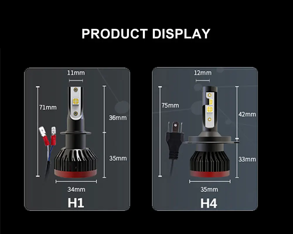 72 Вт H11 H7 светодиодные фары лампы H4 Hi-Lo луч H1 9005 HB3 9006 HB4 9012 Canbus Авто фары лампы CREE XHP70 чип супер яркий