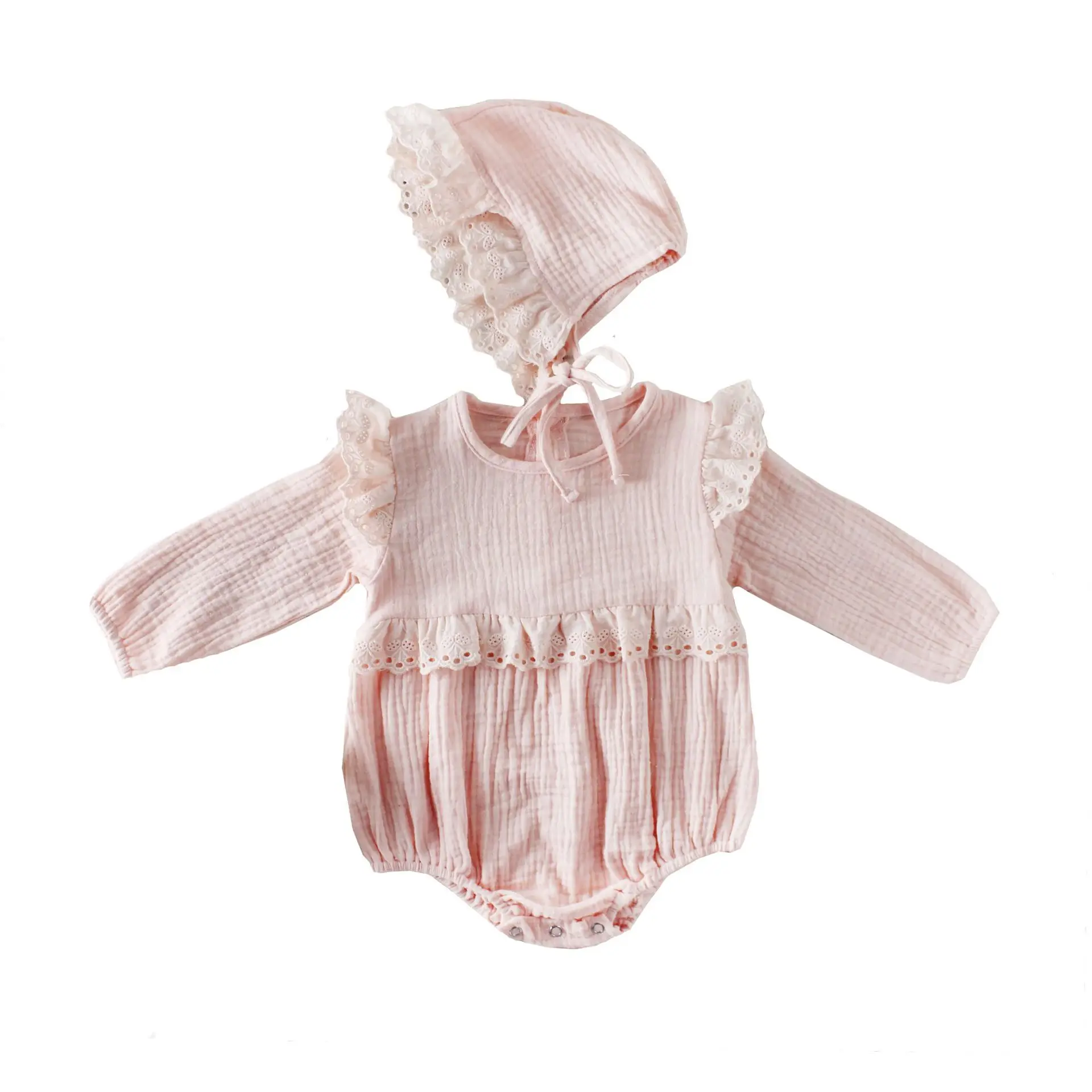 Ins/ весенний комбинезон для маленьких девочек, хлопковый комбинезон с длинными рукавами и рисунком вишенок на день, юбка для подъема