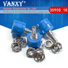 1PCS 3590S-2-102L 3590S 1K ohm 102 3590S-2-102 3590S-102 Präzision Mehrgang-potentiometer 10 Ring Einstellbaren Widerstand