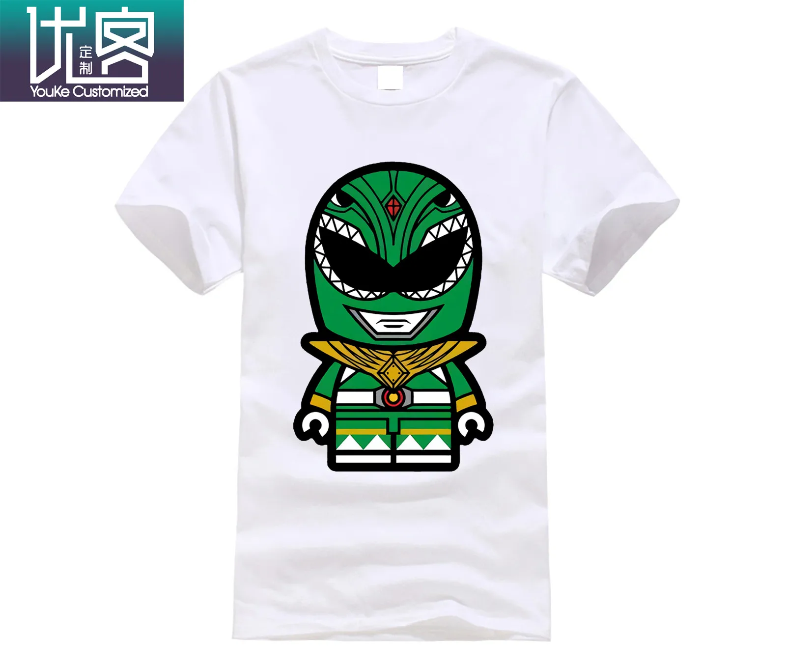 Зеленая футболка Chibi Ranger | Мужская одежда