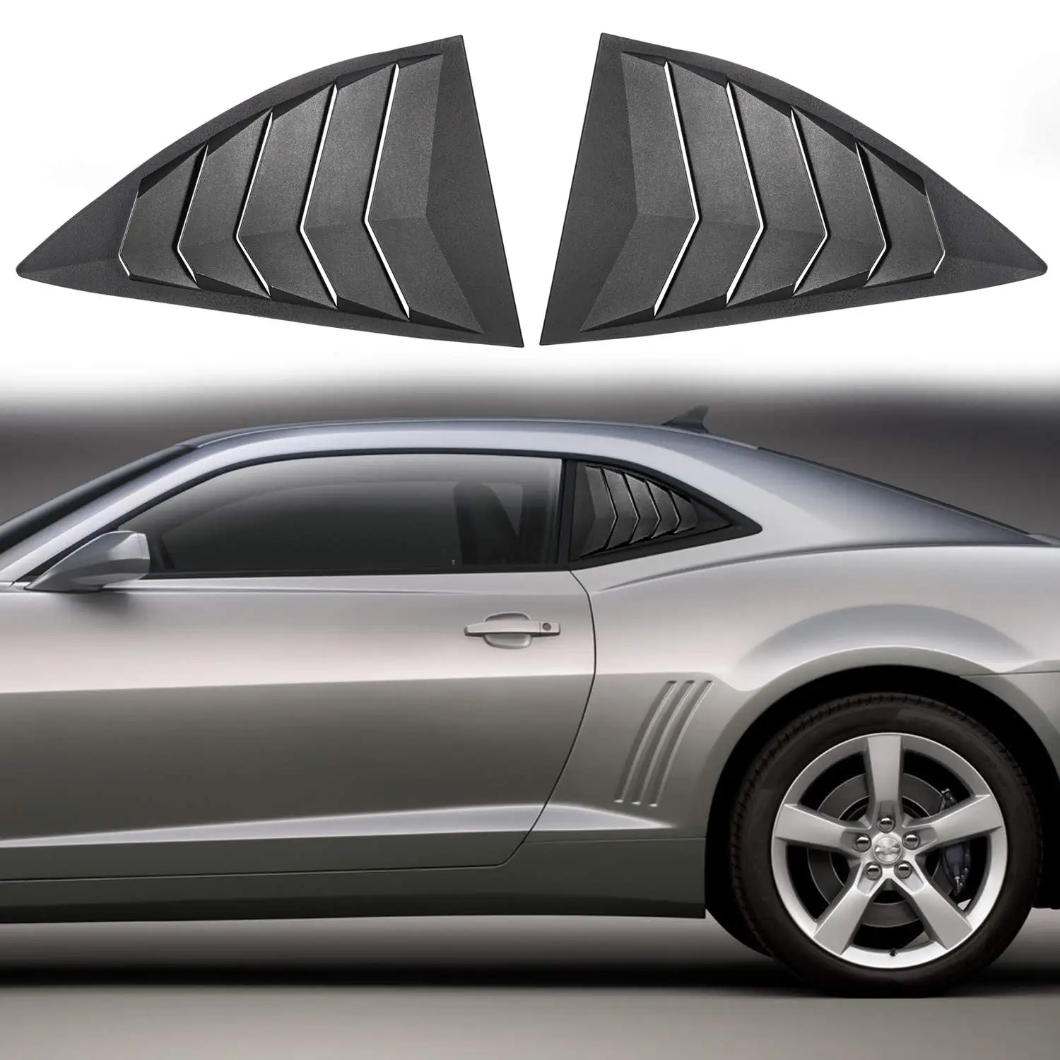 1 для 2010- Camaro LS LT RS SS GTS Quarter Side Window Совок жалюзи ABS оконная крышка Vent Lambo style(2 шт