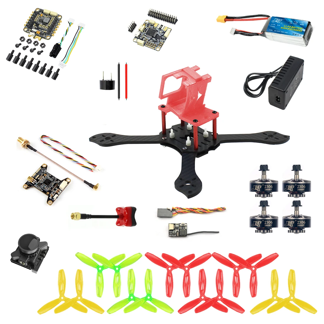 

JMT T210 DIY FPV Racing Drone Kit RC w/10mm Frame Kit OmniF4 Pro V2 Flight Control FD800 Receiver Camera Mount for GOPRO 5 6 7