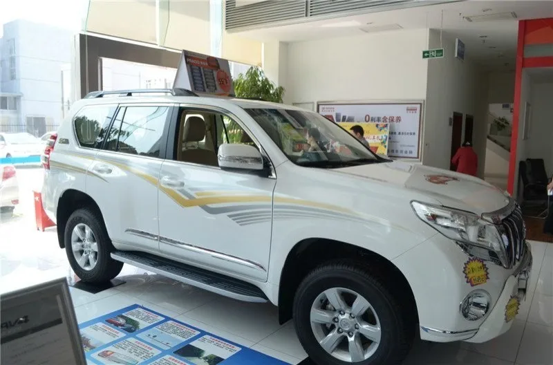 UBLUEE аксессуары для Toyota Land Cruiser Prado FJ 150 2010- ABS Хромированная боковая накладка на дверь