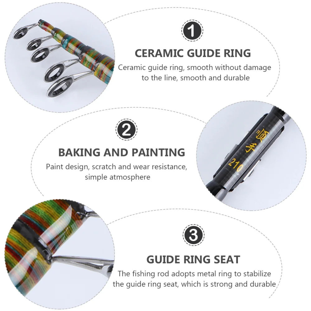 

Multi-function Fishing Rod Short Sea Pole Mini Retractable Rod Lightweight Fishing Rod (1.2m)