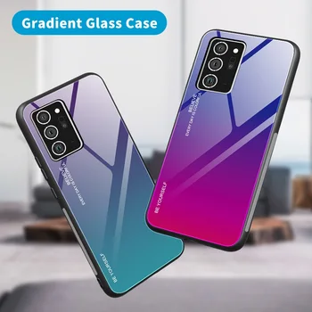 

100Pcs/lot Gradient Glass Case For Samsung Galaxy Note20 Ultra Note10 Plus 9 8 Rainbow Color Cover For SA S10 S9 S8 Plus A51