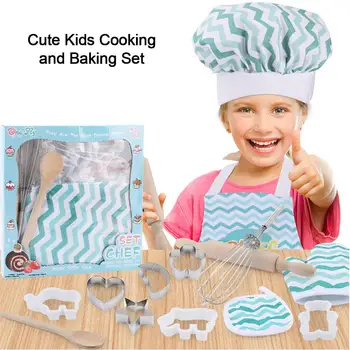 

Complete Kids Cooking And Baking Set For Kids Children's Cute Apron Cake Baking Cooking Tools Kitchen Pretend Toy For Kid