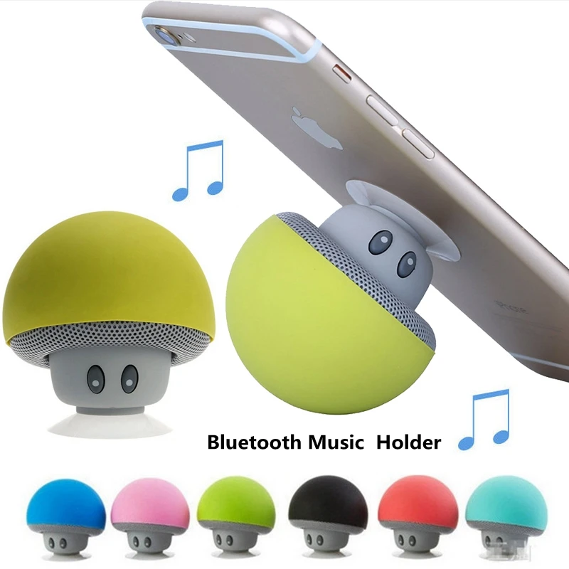 

Speaker Mp3 Player Bluetooth Musical Phone Holder Mini Mushroom Stand for Xiaomi IPhone Samsung Socket Support Cute Cartoon