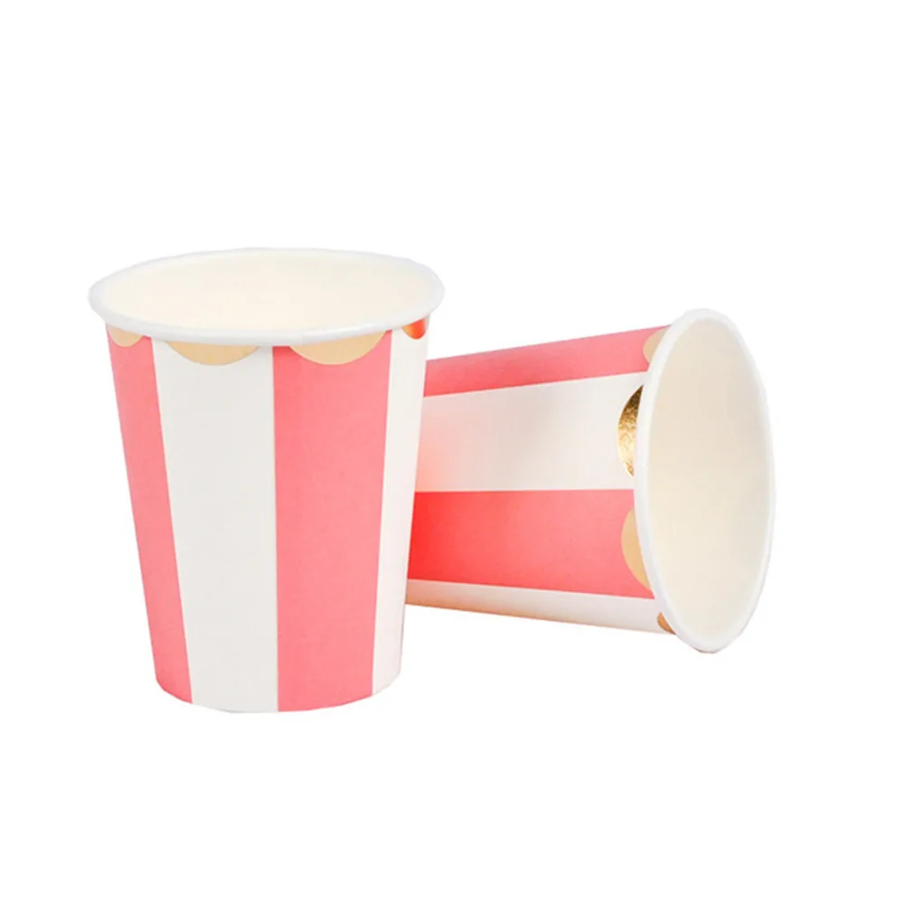 Windmill paper cup gold foil paper cup striped cup wedding party theme event party tableware party supplies