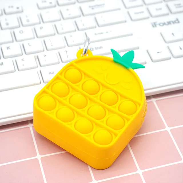 New Popit Mini Money Wallet Fingertip Toys Push Bubble Popite Pendant Bag Hot Sale Adult Decompression Toys Children Anti-Stress New 02