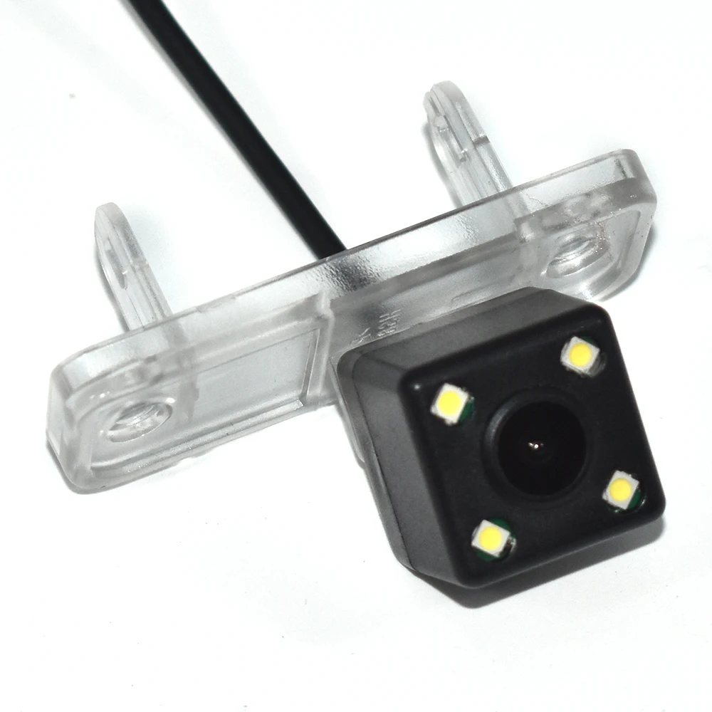 4-LED ZJCGO Автомобильная камера заднего вида, водонепроницаемая камера ночного видения для Volvo V60 DE - Название цвета: 4-LED