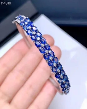 

The latest design of Natural Sapphire Bracelet high-end jewelry Monopoly 925 silver wear perfect effect