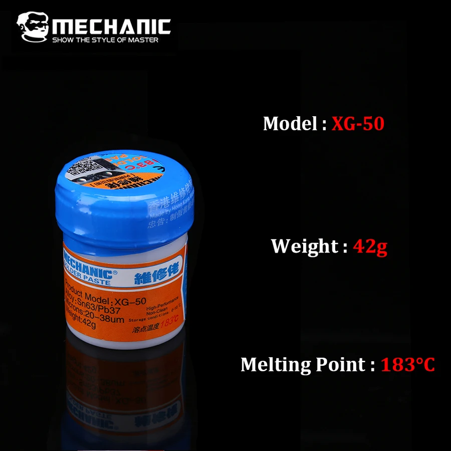 auto dimming welding helmet Original MECHANIC Solder Flux Paste Tin Cream SMD SMT BGA Tools Sn63/Pb37 20-28um 25-45um Welding Paste Flux for Soldering best budget welding helmet