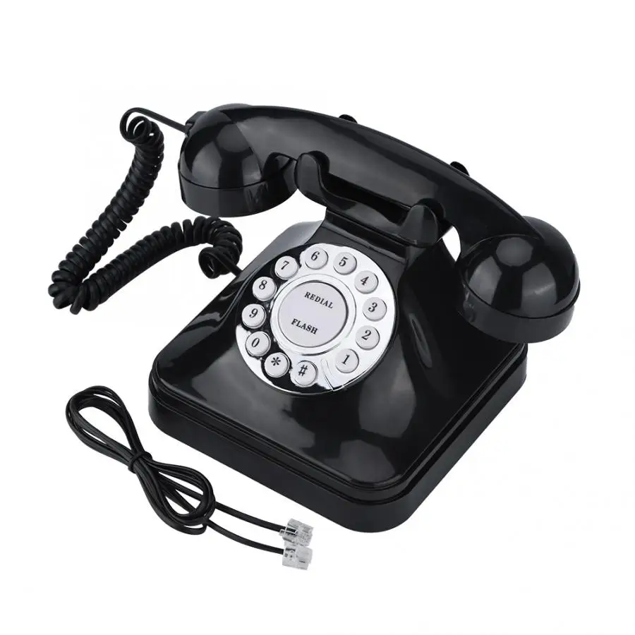 Стиль Ретро Винтаж античный телефон стационарный номер хранения циферблат ретро телефон стационарный
