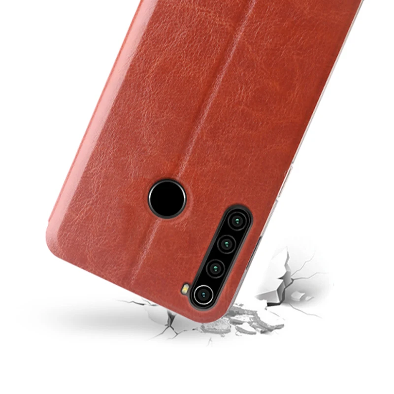 Чехол для Redmi Note 8 T,, серия MOFi Rui, роскошный кожаный чехол-книжка для Xiaomi Redmi Note 8 T, флип-чехол для телефона, защитный чехол
