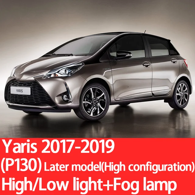 YNFOM LED headlights kit for Toyota Yaris,Echo P1-P15 1999-2020 Low beam,High beam,fog lamp,car accessories,car headlight bulbs 2017-2019 P130 High