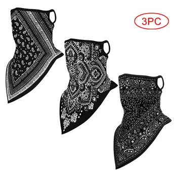 

3PCS Unisex Protection Neck Scarf Headwear For Dust Outdoors Sports Mouth Cover Reversible bandana foulard women man бандана