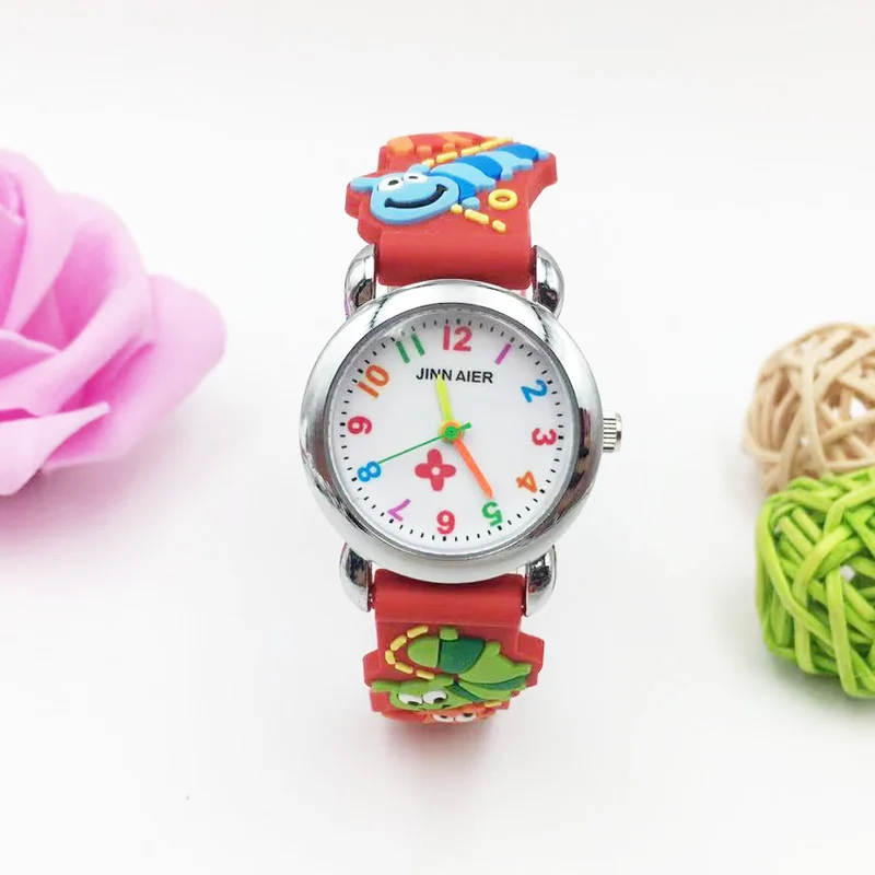 

3D Animal Butterfly Jelly Silicone Children Girls Quartz Watches Beautiful Girl Cartoon Wristwatch Student Fashion Clock relojes