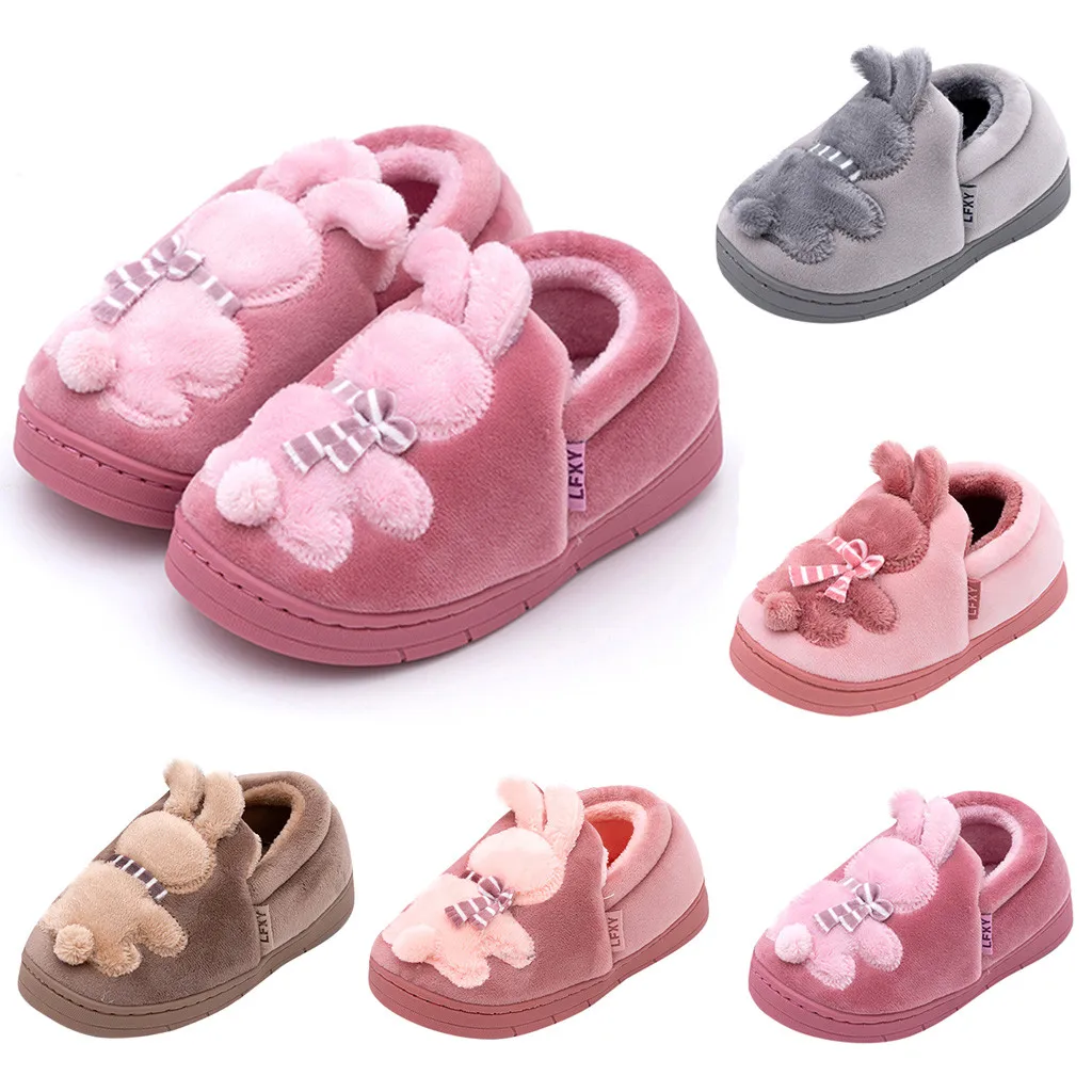 Suihyung/Детские зимние домашние тапочки; плюшевые тапочки с рисунком динозавра и монстра; домашняя обувь для мальчиков и девочек; пушистые слипоны; детская обувь
