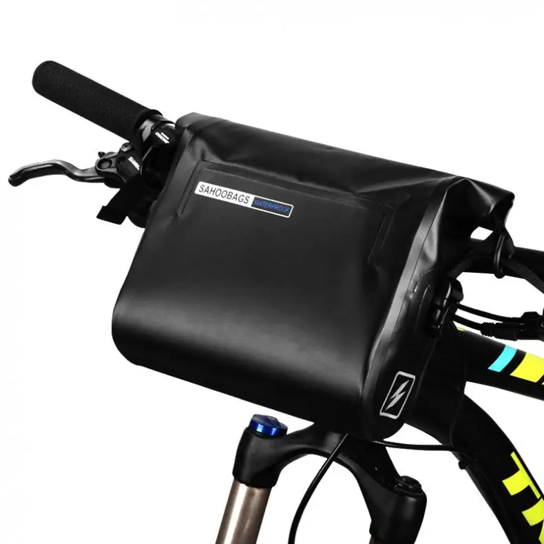 

Full Waterproof Bicycle Handlebar Bag 3L Cycling Bike Front Basket PVC Bags MTB Road Bike Handle bar Pannier Pouch
