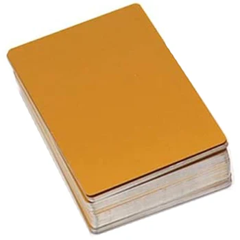 

100Pcs Aluminum Alloy Card Engraved Metal Business Visit Business Card Blank 0.22mm Thickness