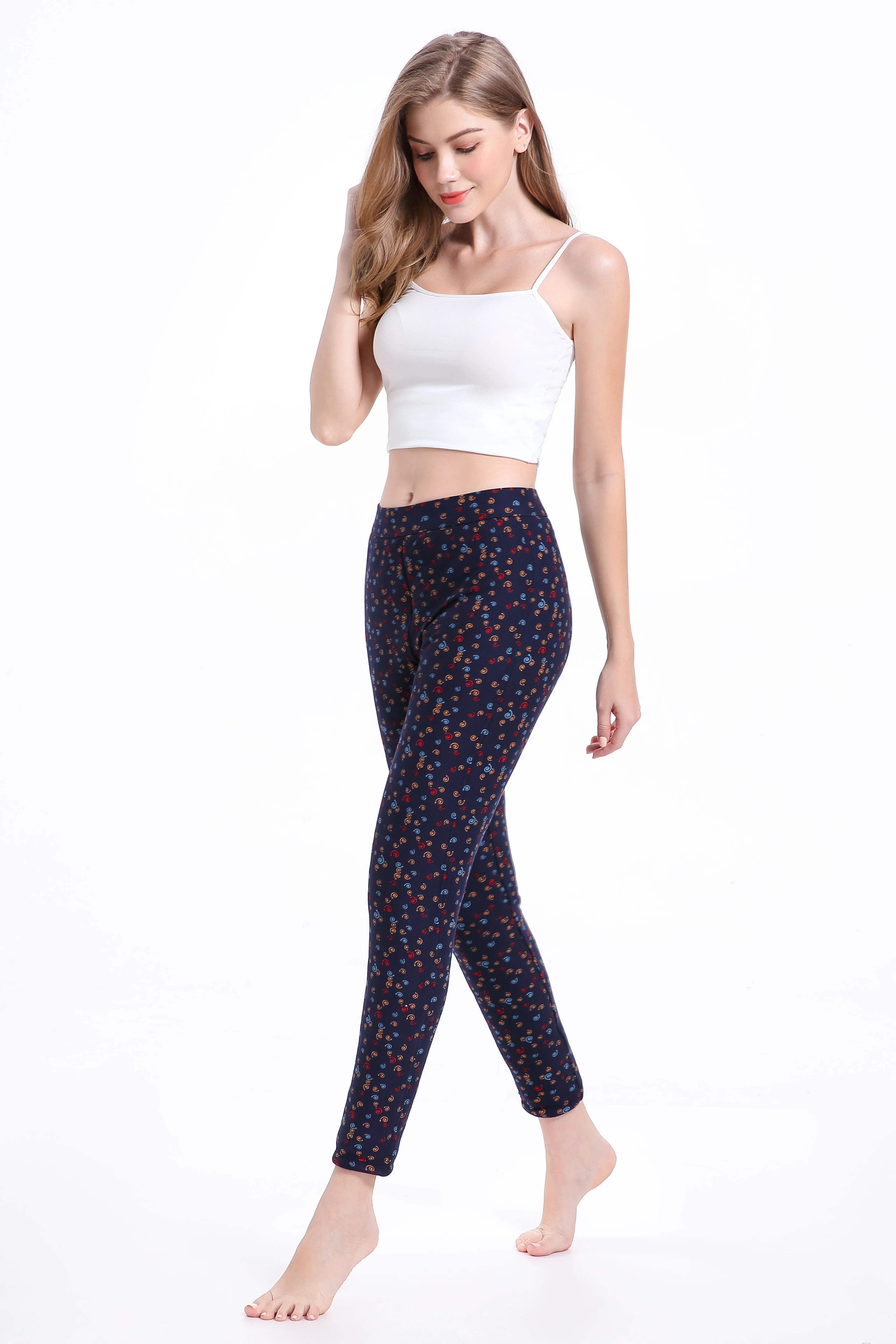 Новинка, Camel кашемировые зимние женские цветочные наколенники для мамы среднего возраста, теплые женские брюки, большой размер, эластичный пояс