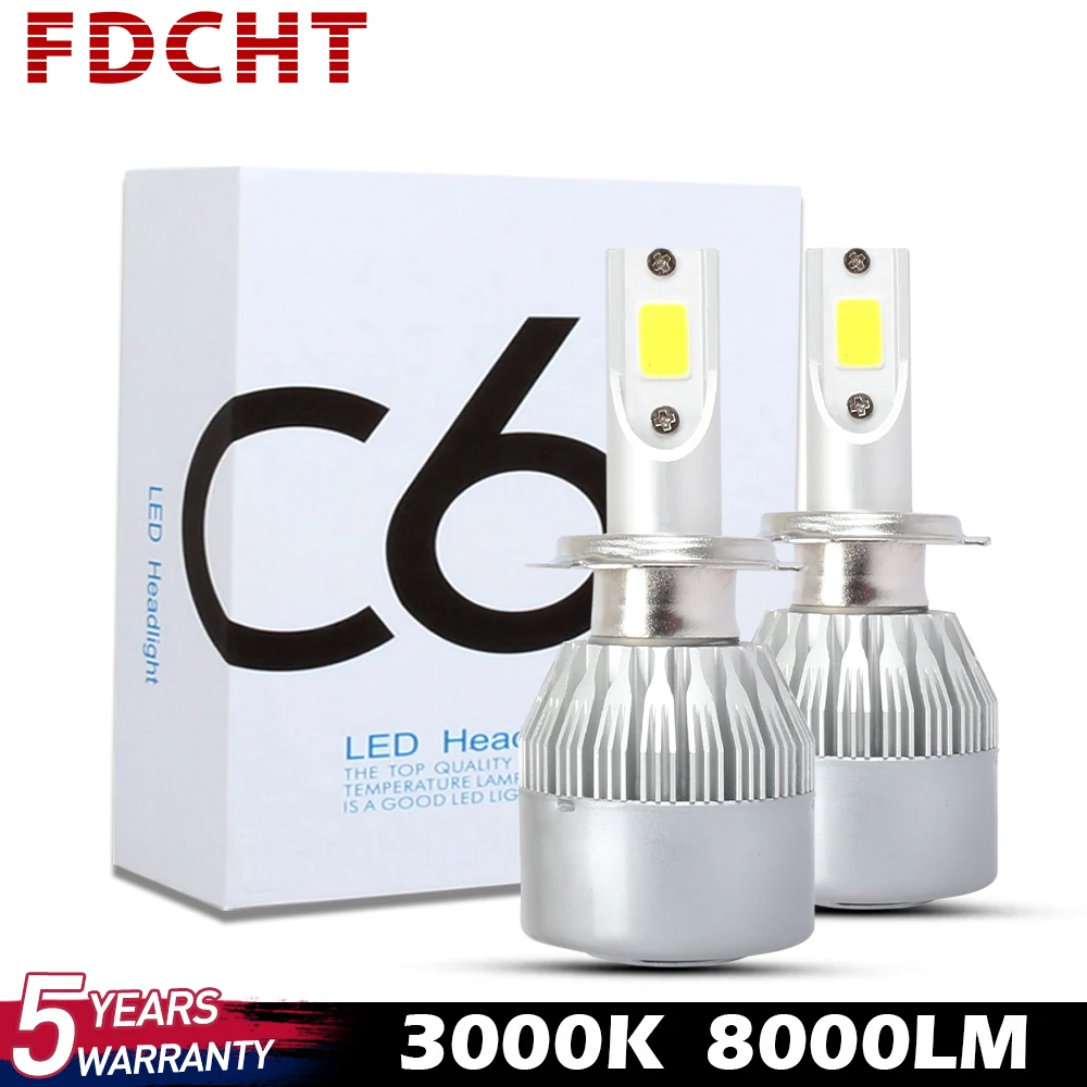 

FDCHT h1 h11 led h4 h7 led car headlight bulb 3000k psx24w h15 h27 d1s d2s d4s 24v hb3 hb4 h8 h3 super motorcycle led headlight