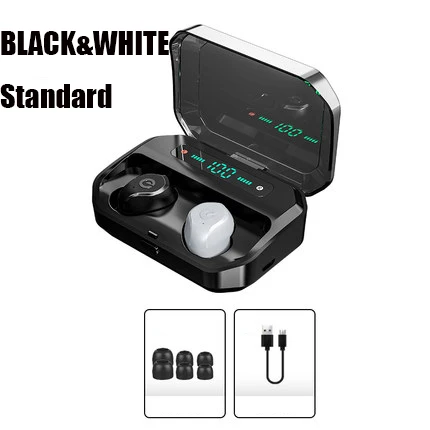 black white standard New Xiaomi Mijia Youpin TWS Wireless bluetooth headset IPX 7 waterproof black bluetooth earphone - Цвет: black white standard