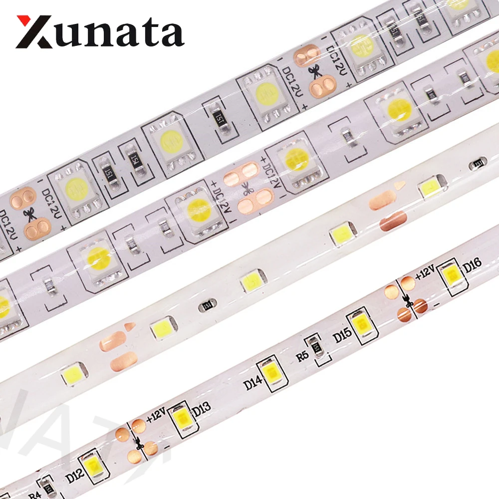 #cheap 5050 RGB LED Strip 2835 RGB LED Light Strip DC 12V 60LEDs m Waterproof LED Light Lamp For Indoor Decoration 5m