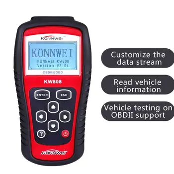 

Kw808 Car Fault Diagnosis Detector Scanner 12V 2.8 Inch Screen Car Diagnostics